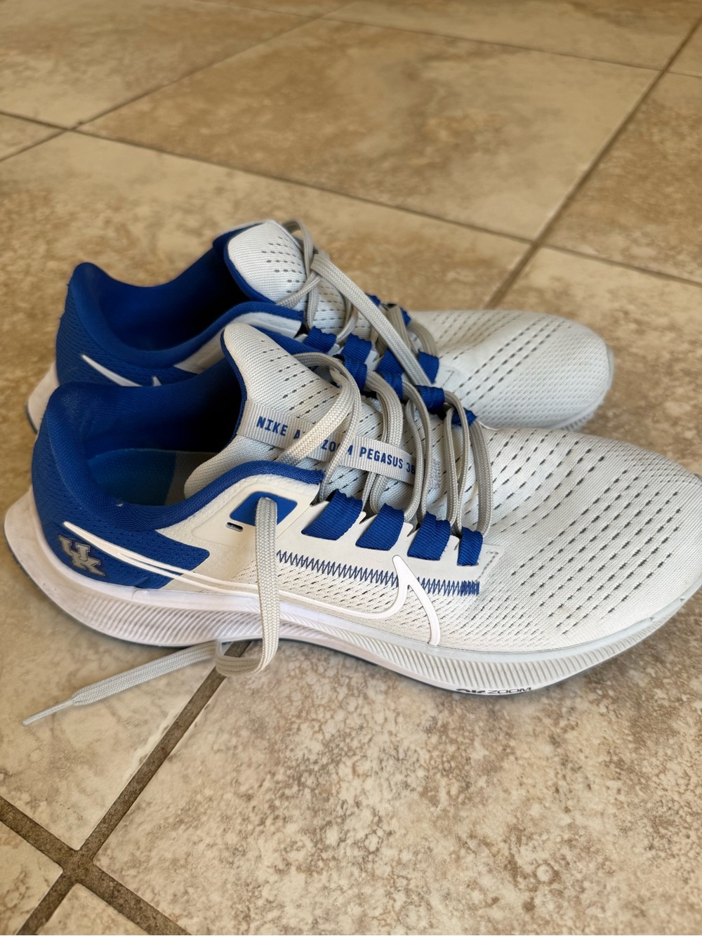 Used Nike Blue and Gray Kentucky Sneakers